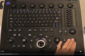 tutoriel échographe samsung HM70 EVO panneau de commande